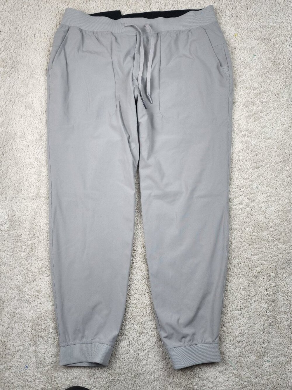 Lululemon Pants Mens XXL 2XL Sweat Jogger Drawstring Slim Stretch Silver Grey US